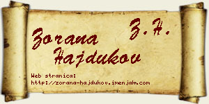 Zorana Hajdukov vizit kartica